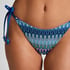 Bas de bikini à jambe haute Cali, Bleu