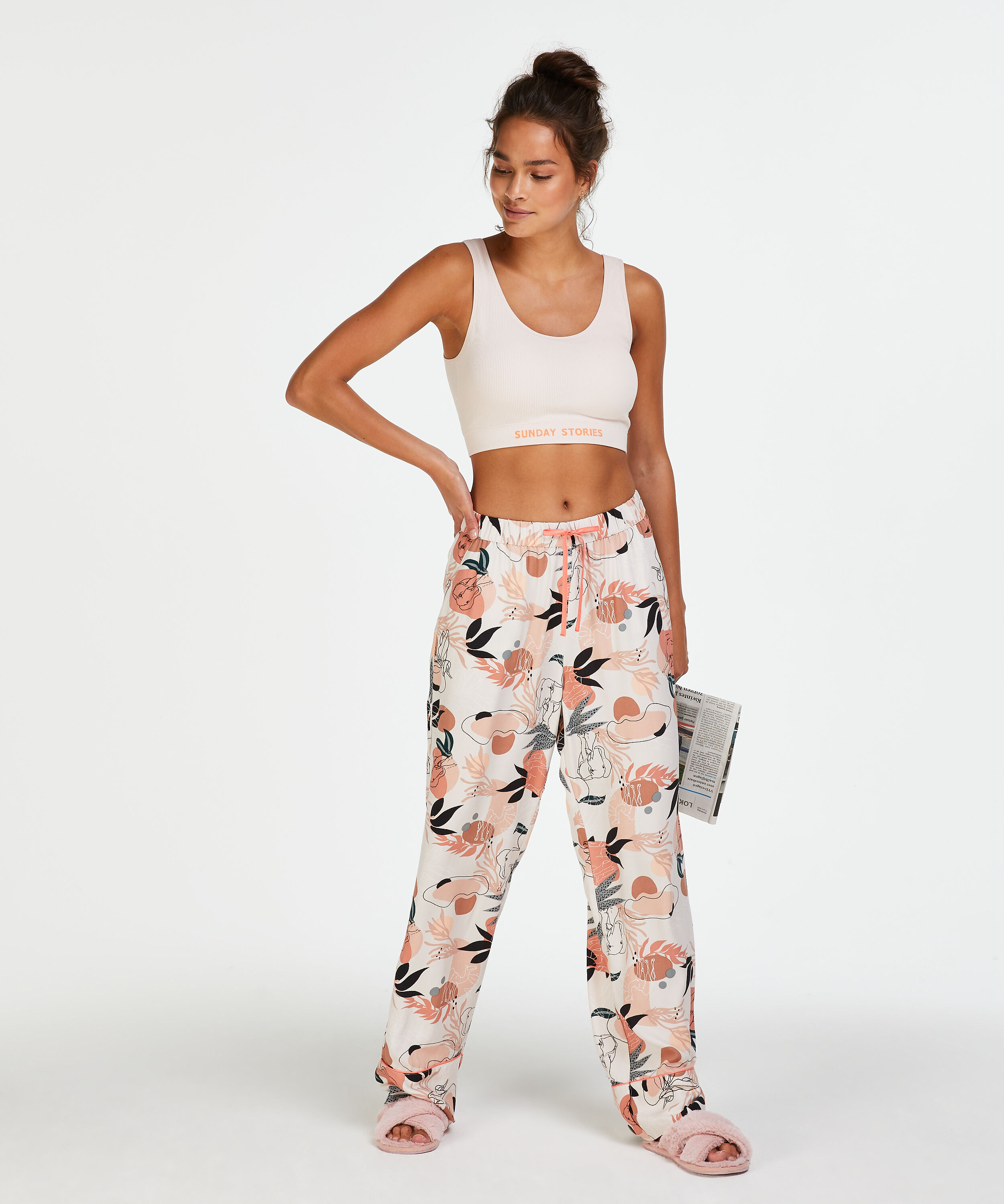 Petite Pantalon de pyjama tiss&eacute;, Rose