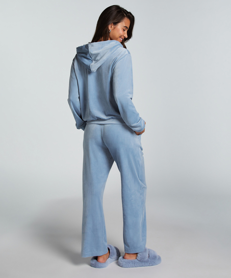 Pantalon de pyjama velours, Bleu