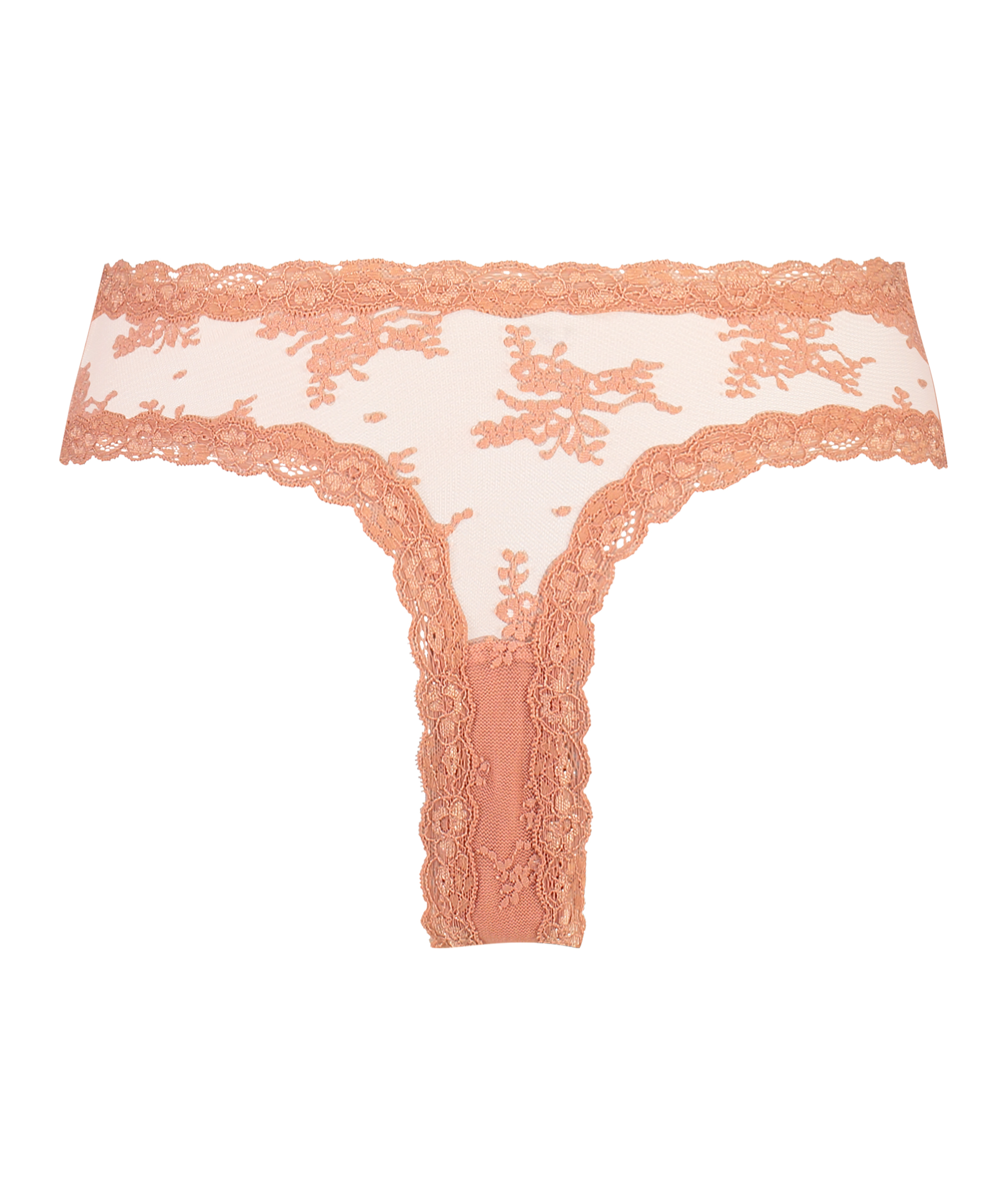 Slip brésilien V-shape mesh, Rose, main