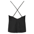 Camisole satin, Noir