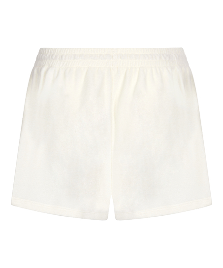Short en tissu éponge, Blanc