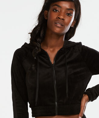 Veste HKMX velours, Noir