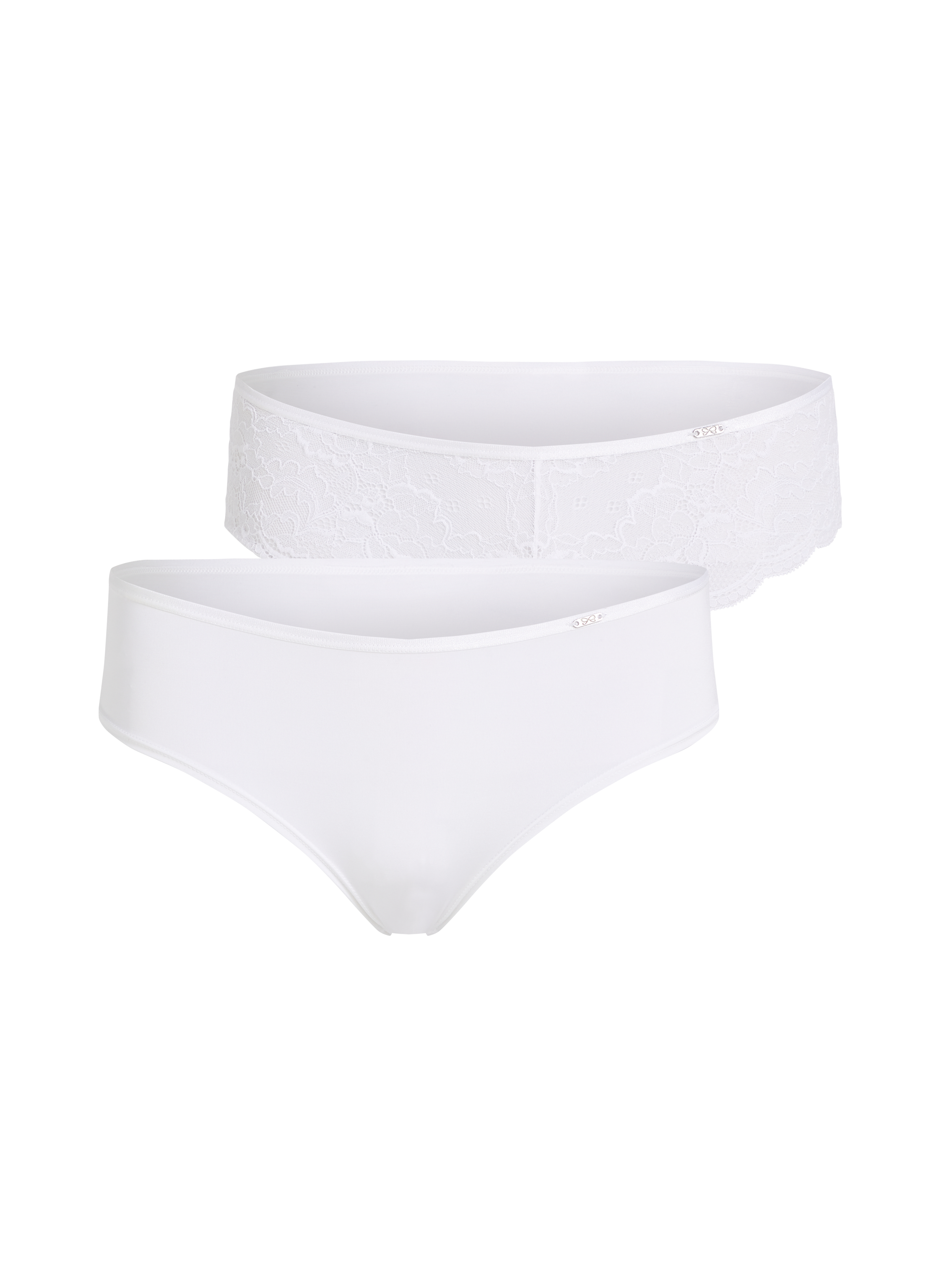 Lot de 2 slips brésiliens Angie, Blanc, main