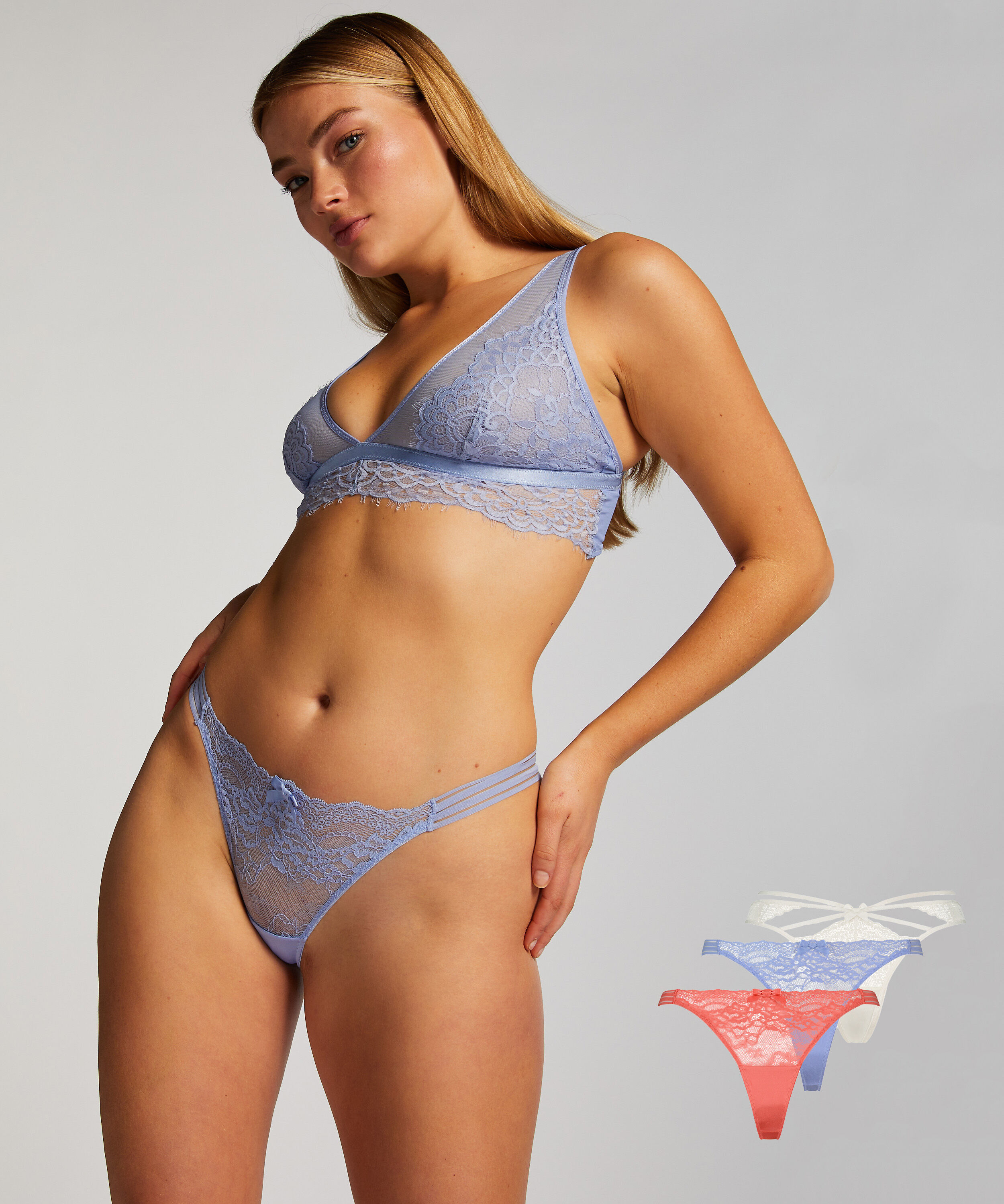 Lot de 3 strings, Rose