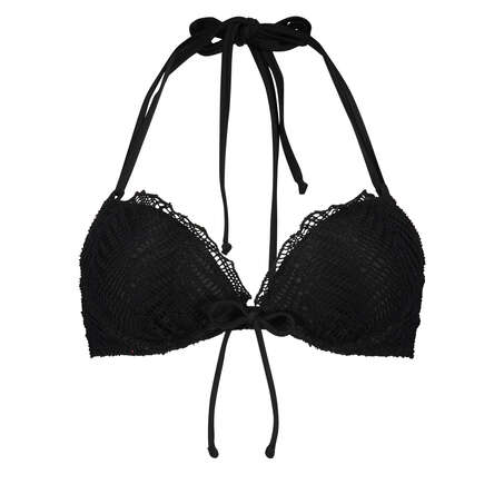 Crochet Bikini push-up Top , Noir