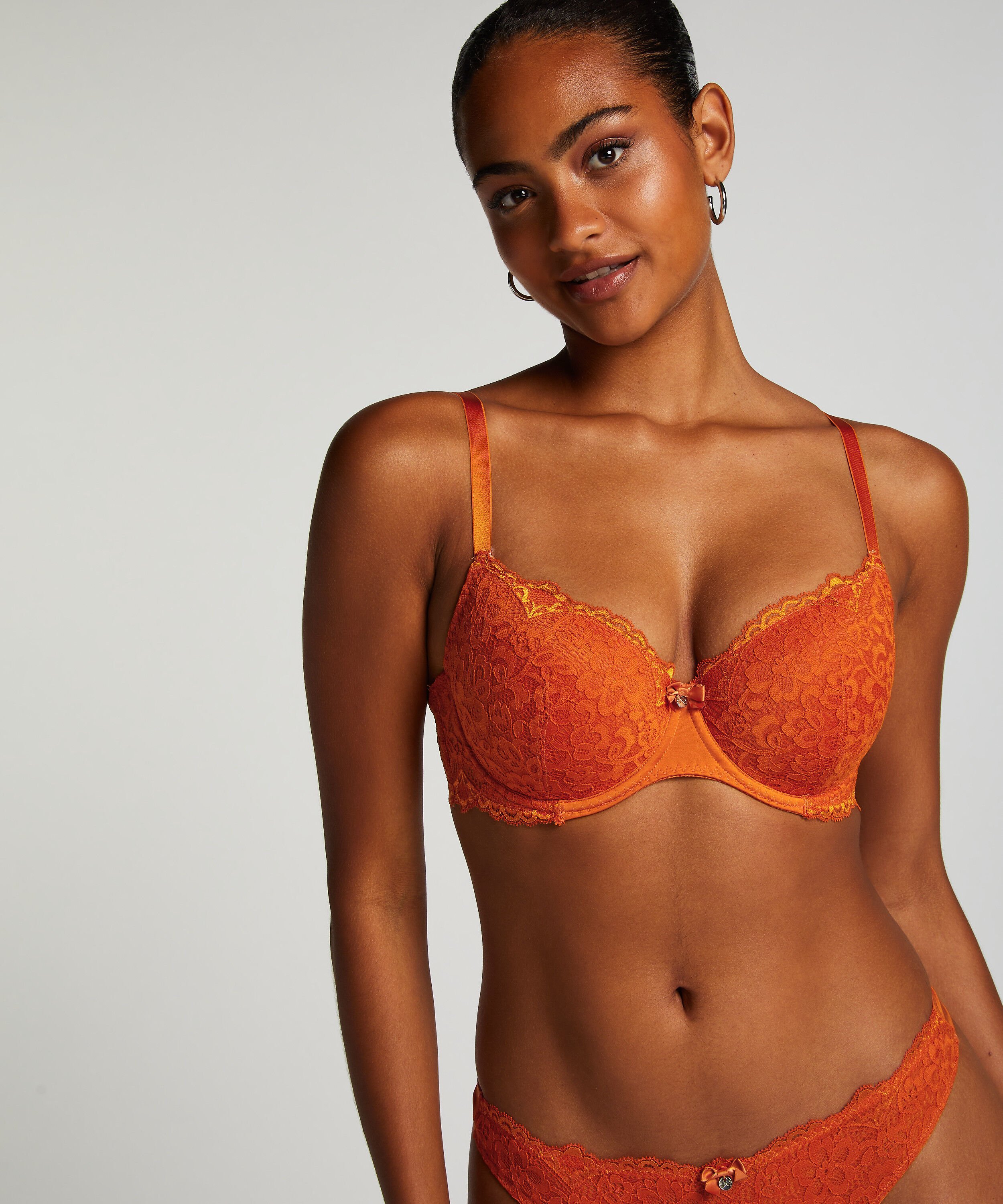 Soutien-gorge à armatures préformé Marine, Orange