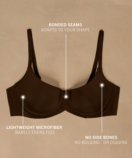 Soutien-gorge à armatures préformé Smooth, Marron
