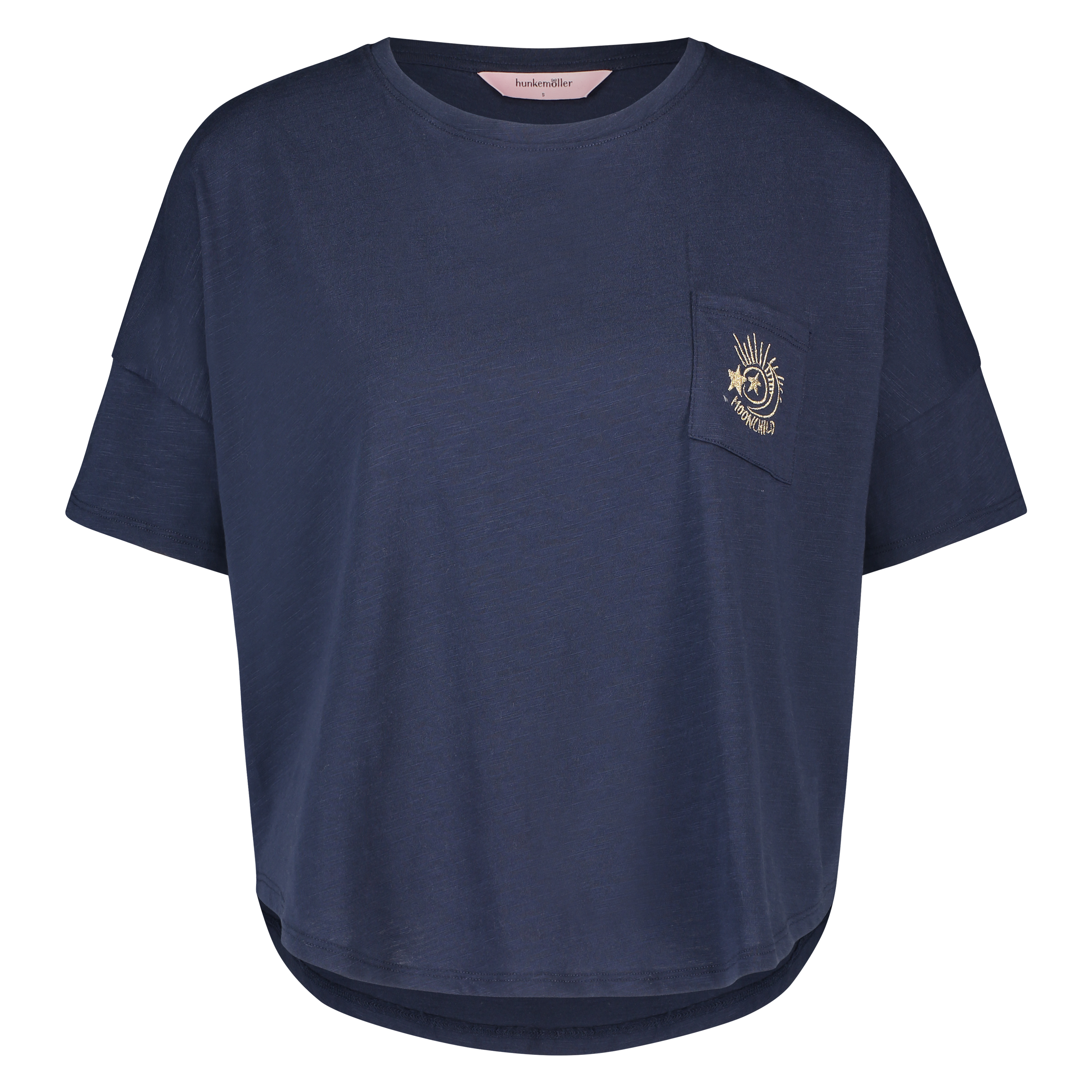 Haut de pyjama à manches courtes Loose Fit, Bleu, main