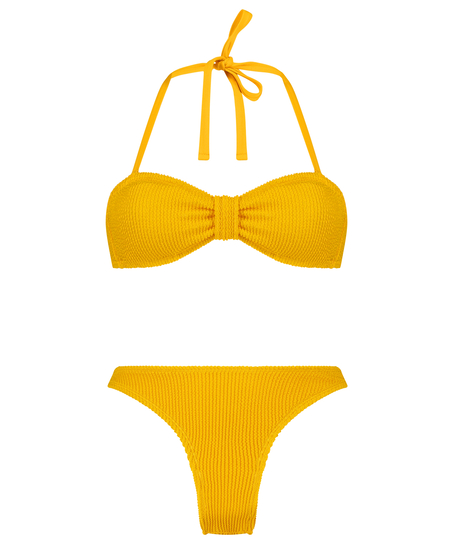 Tenue de bikini Crinkle, Jaune