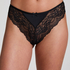 Slip brésilien jambes hautes Dora, Noir