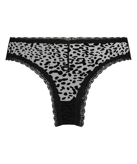 Slip brésilien V-shape Zena, Noir