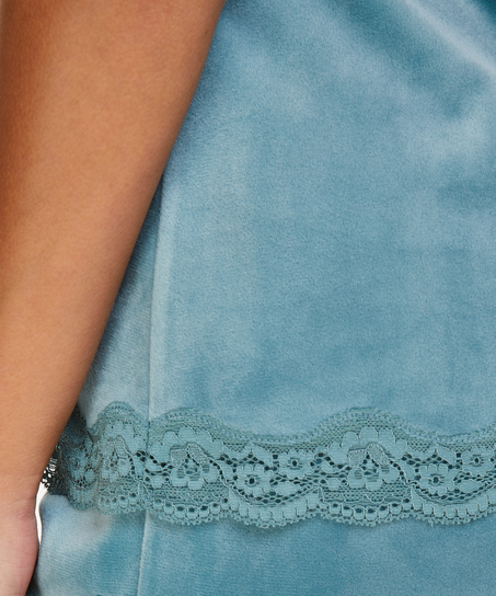 Camisole velours Dentelle, Vert