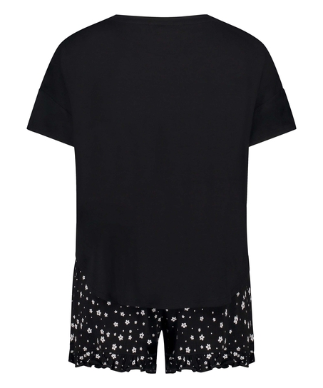 Ensemble de pyjama court, Noir