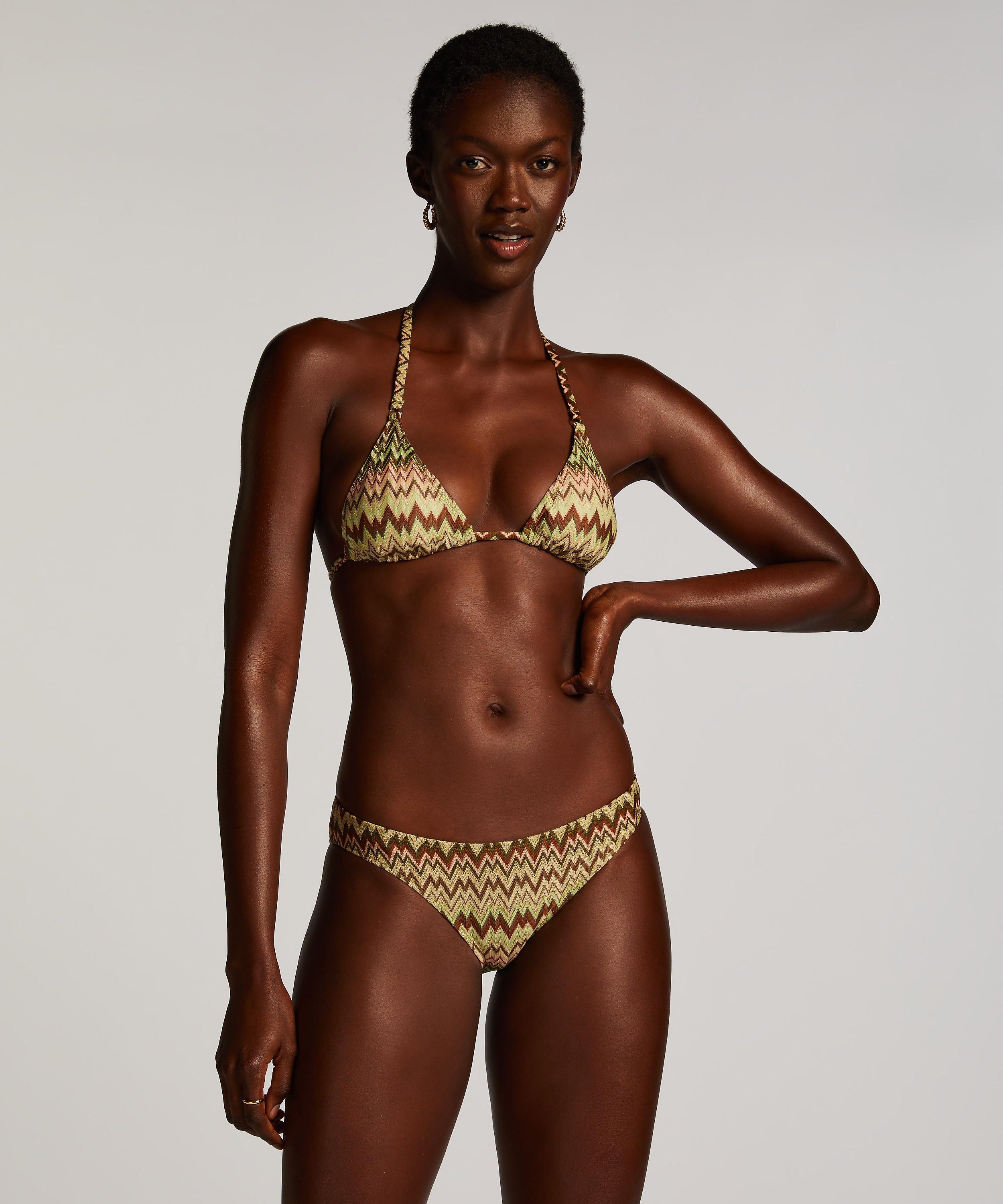 Boxer string Coton, Bleu, main