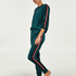 Top Velour Stripe, Vert