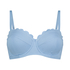 Haut de bikini à armatures à effet push-up préformé Scallop Taille A - E, Bleu