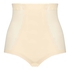 Culotte taille haute avec gaine sculptante en dentelle scuba - Level 3, Beige