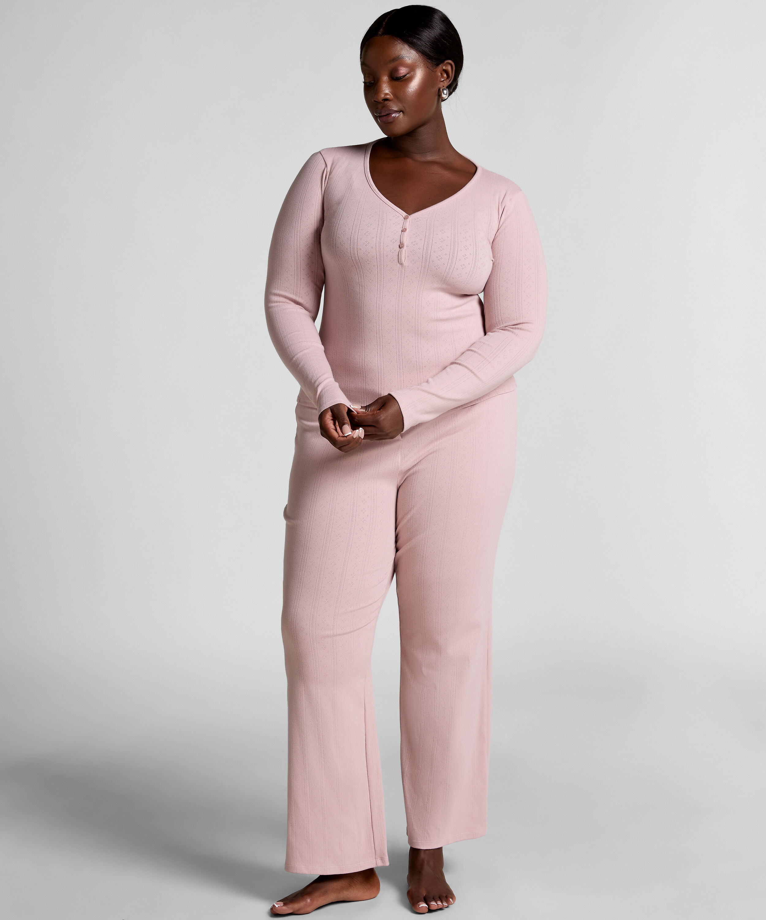 Pantalon de pyjama Pointelle, Rose