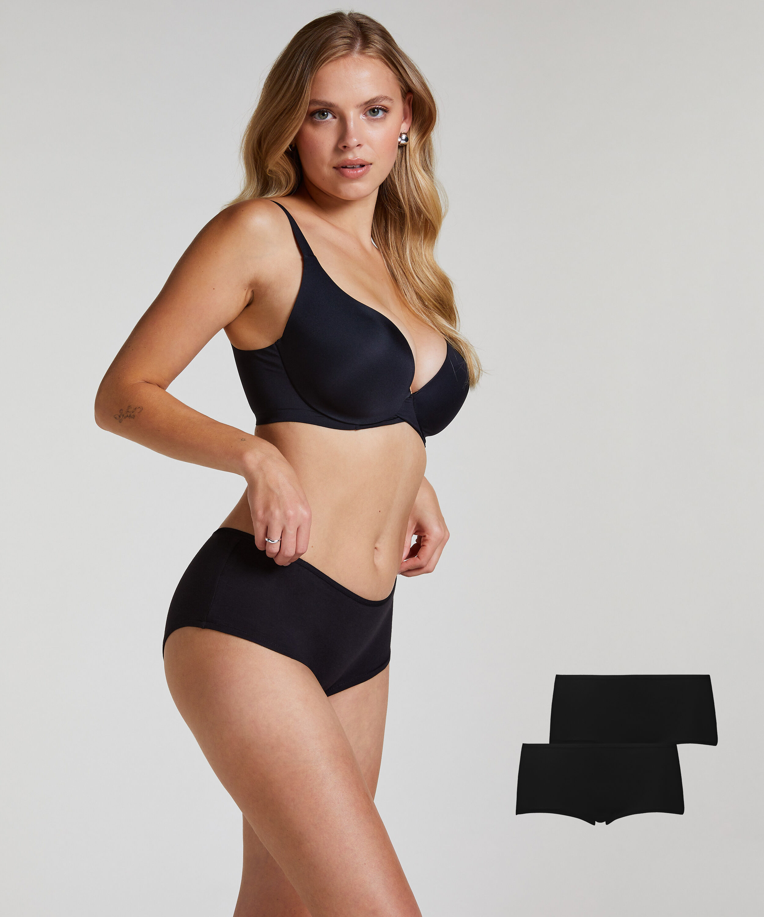Lot de 2 boxer Kim Cotton, Noir Lot de 2 boxer Kim Cotton, Noir