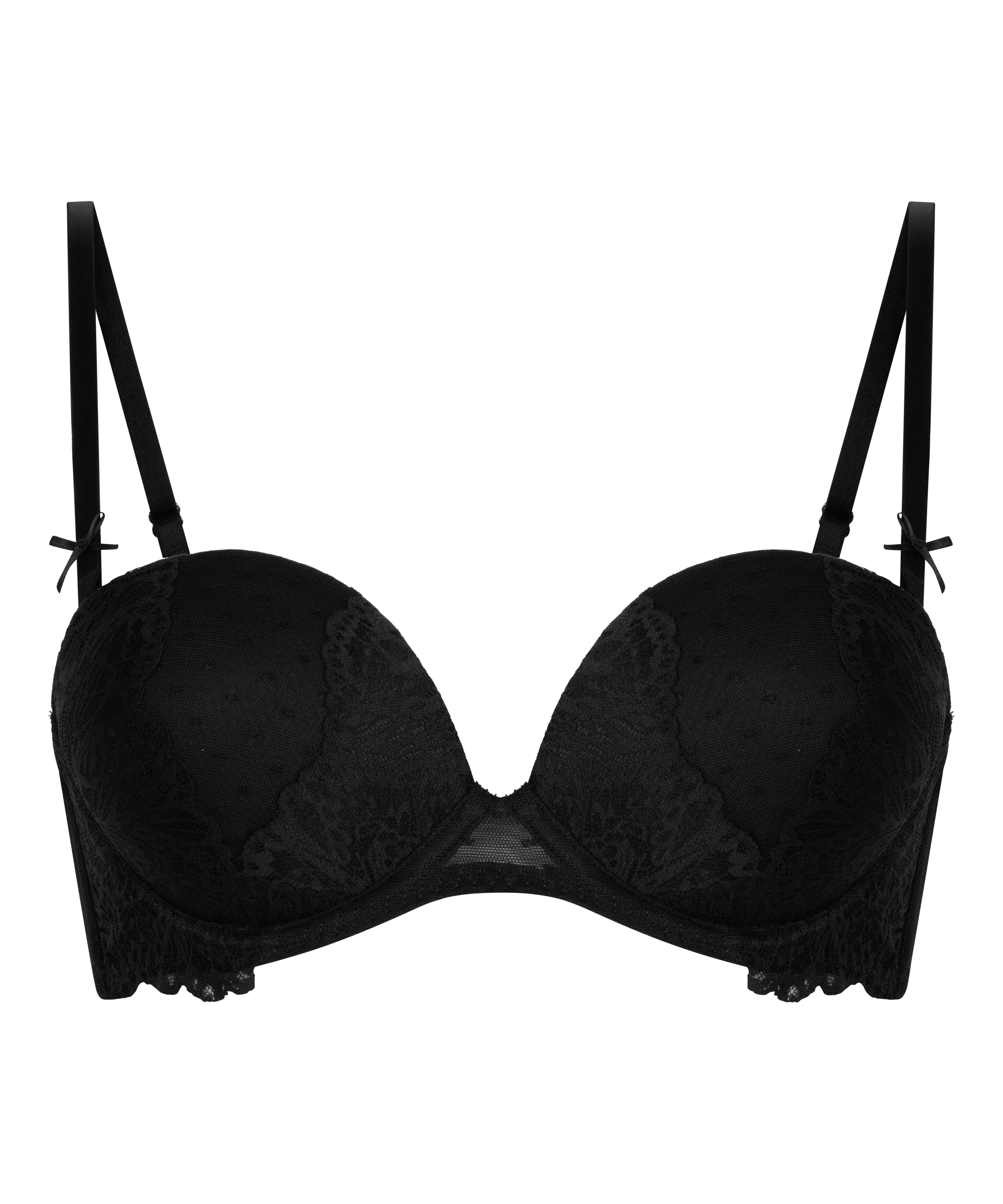 Soutien-gorge maximiseur préformé sans bretelles Posie, Noir, main