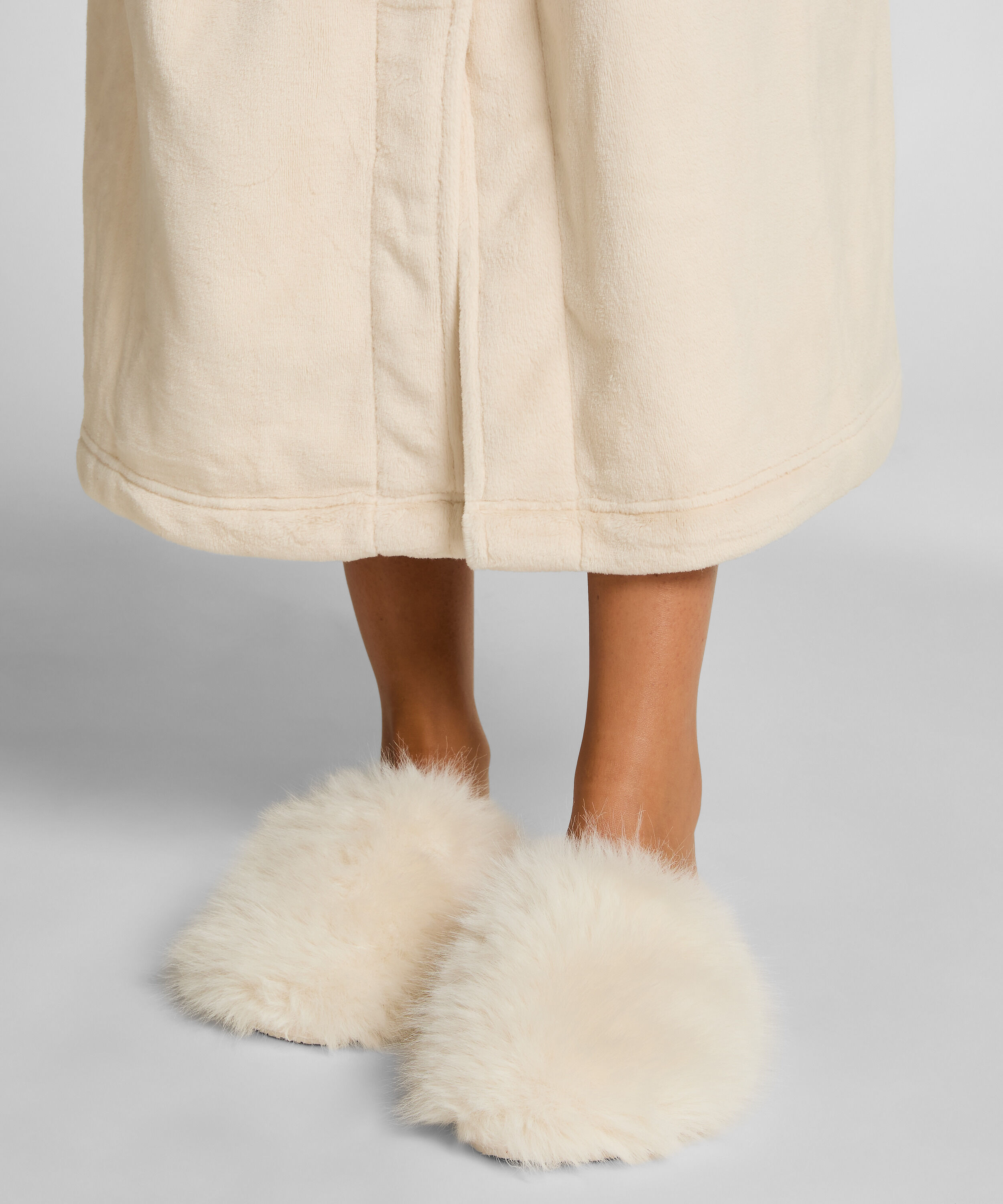 Pantoufles Isabella, Blanc