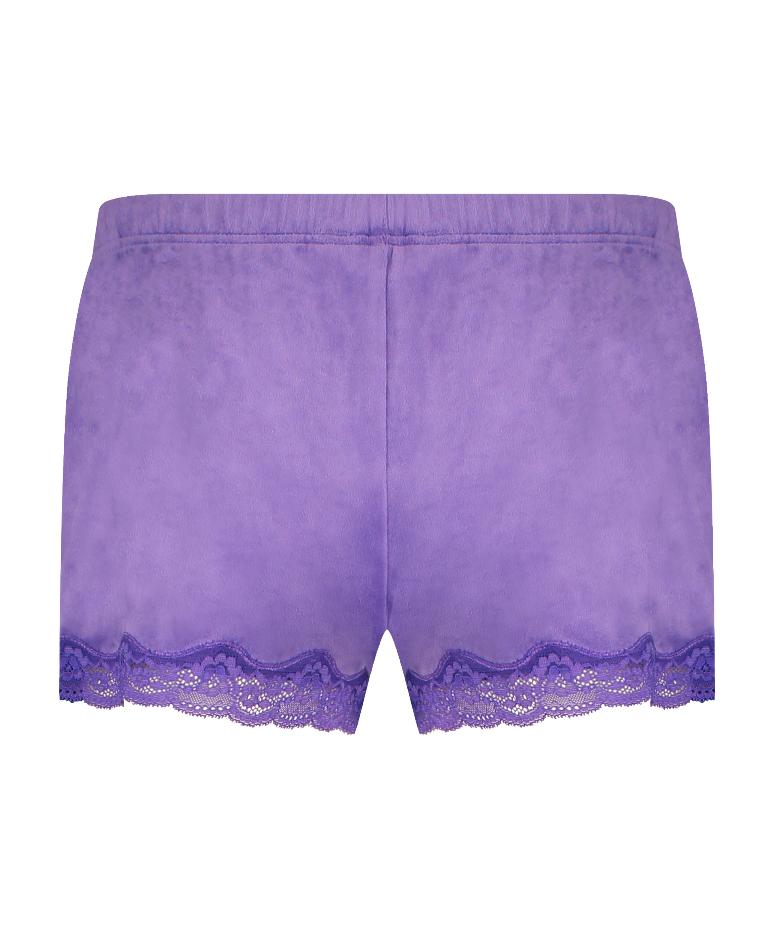 Short velours dentelle, Violet, main