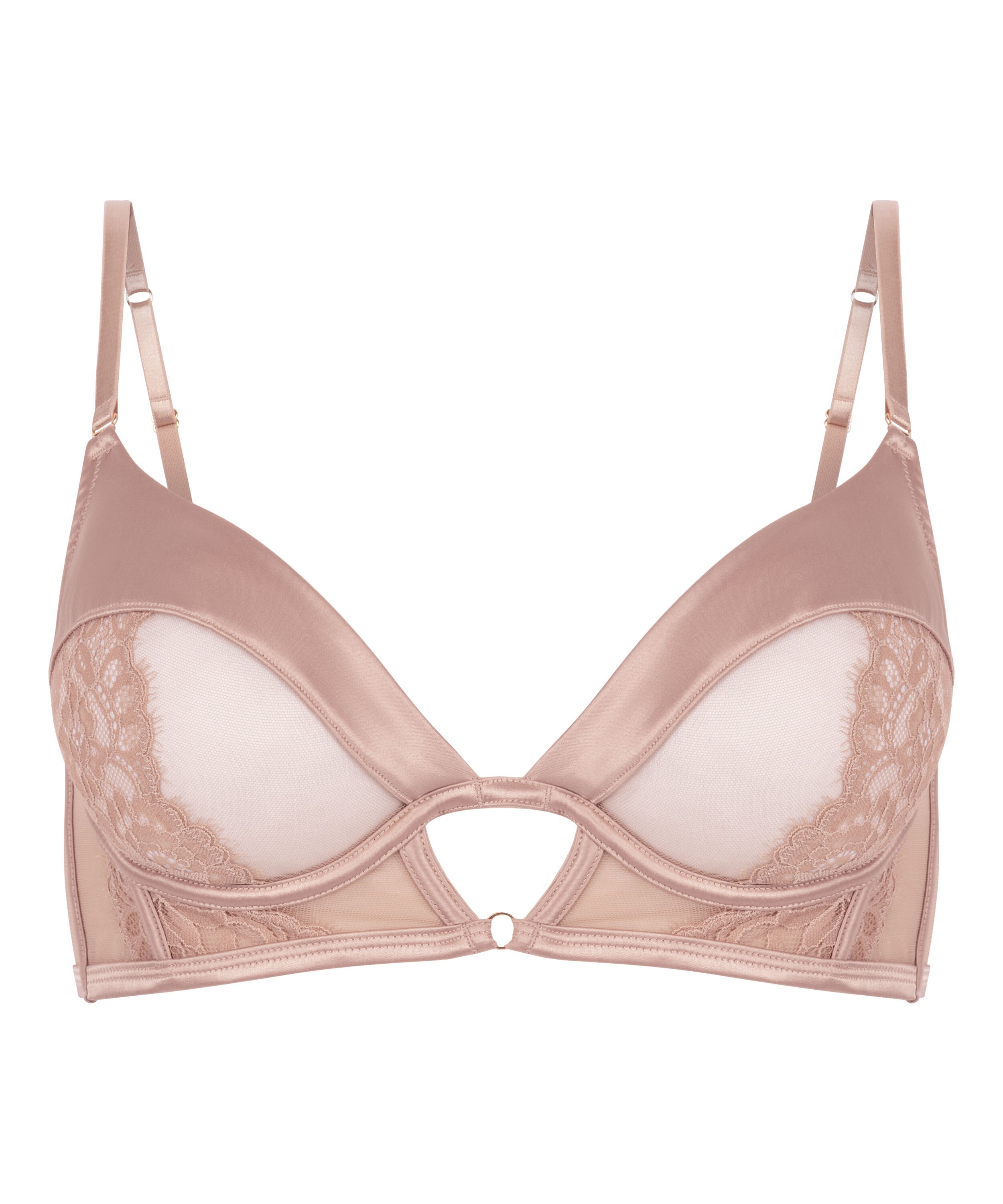 Soutien-gorge &agrave; armatures non-pr&eacute;form&eacute; longline Nisha, Beige