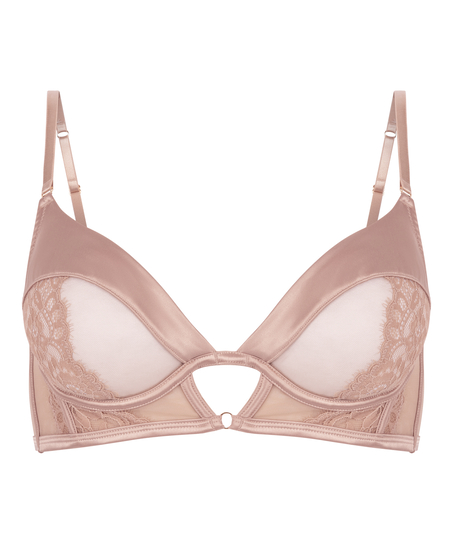 Soutien-gorge à armatures non-préformé longline Nisha, Beige