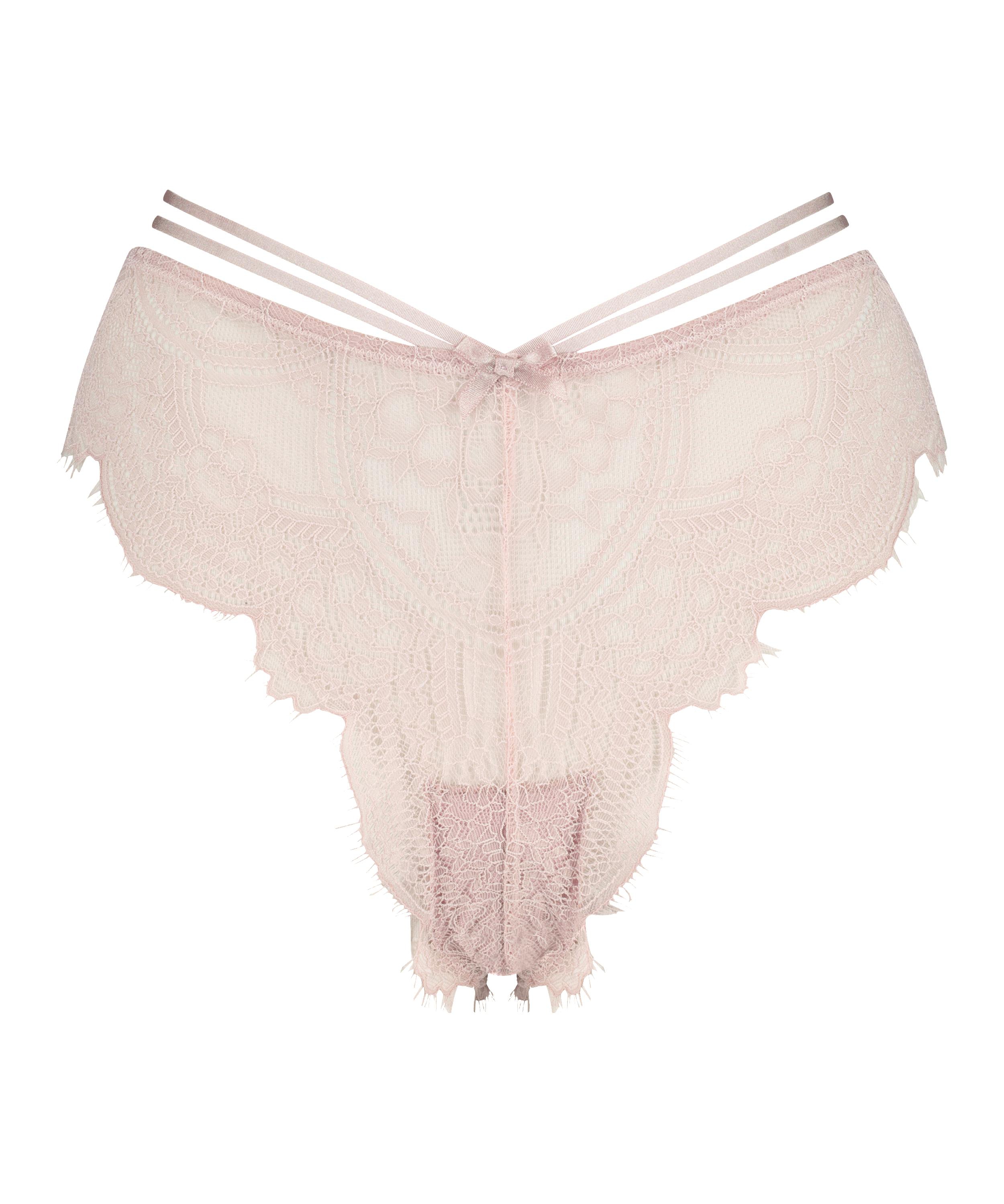 Slip brésilien échancré Sian, Violet, main