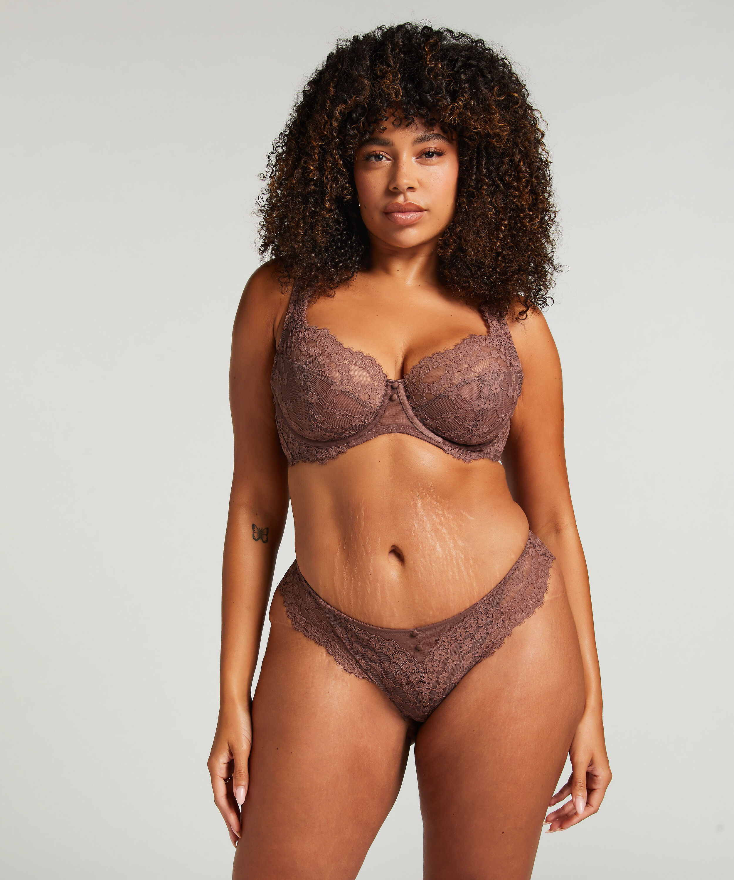 Slip brésilien Daisy, Marron