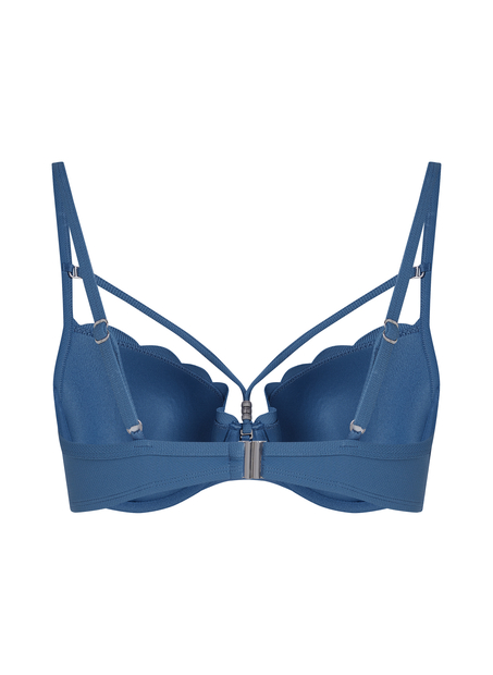 Haut de bikini préformé à armatures Scallop, Bleu