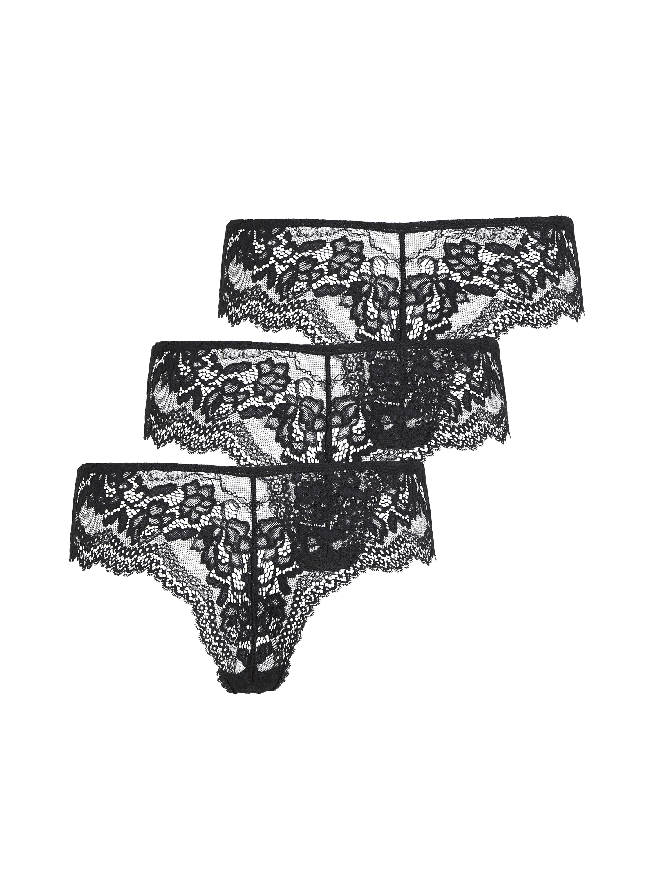 Lot de 3 slips brésiliens Chelsea, Noir, main