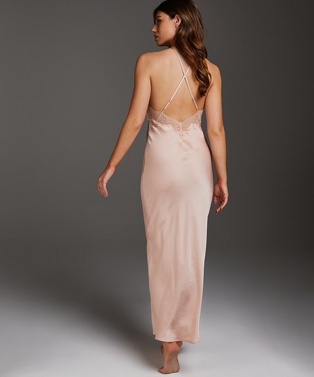 Nuisette en satin Long, Beige