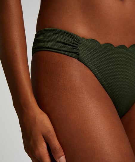 Slip de Bikini Rio Scallop, Vert