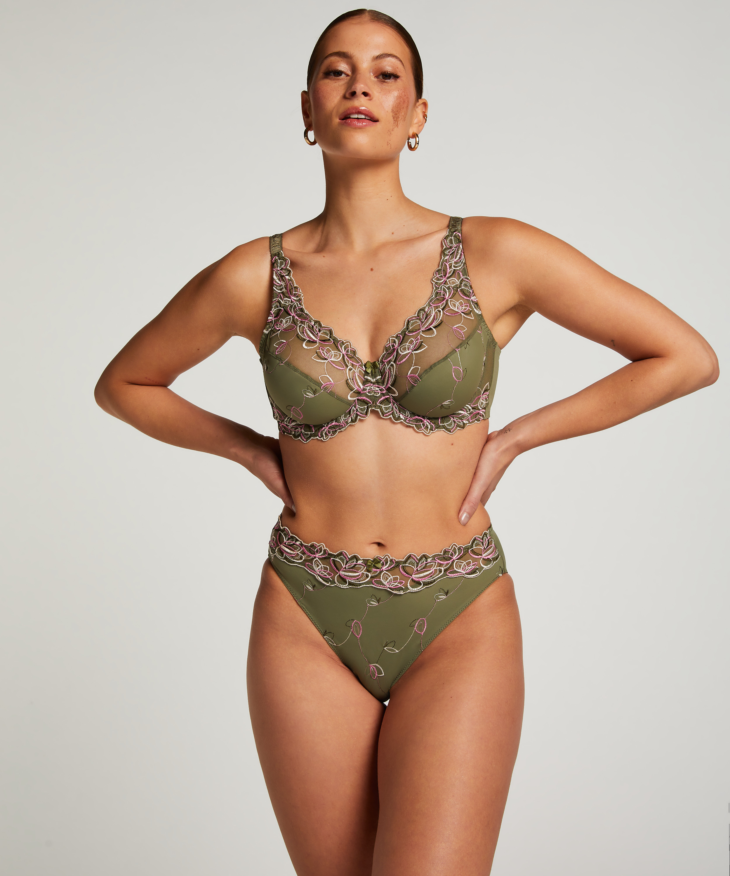 Soutien-gorge à armatures non-préformé Diva, Vert, main