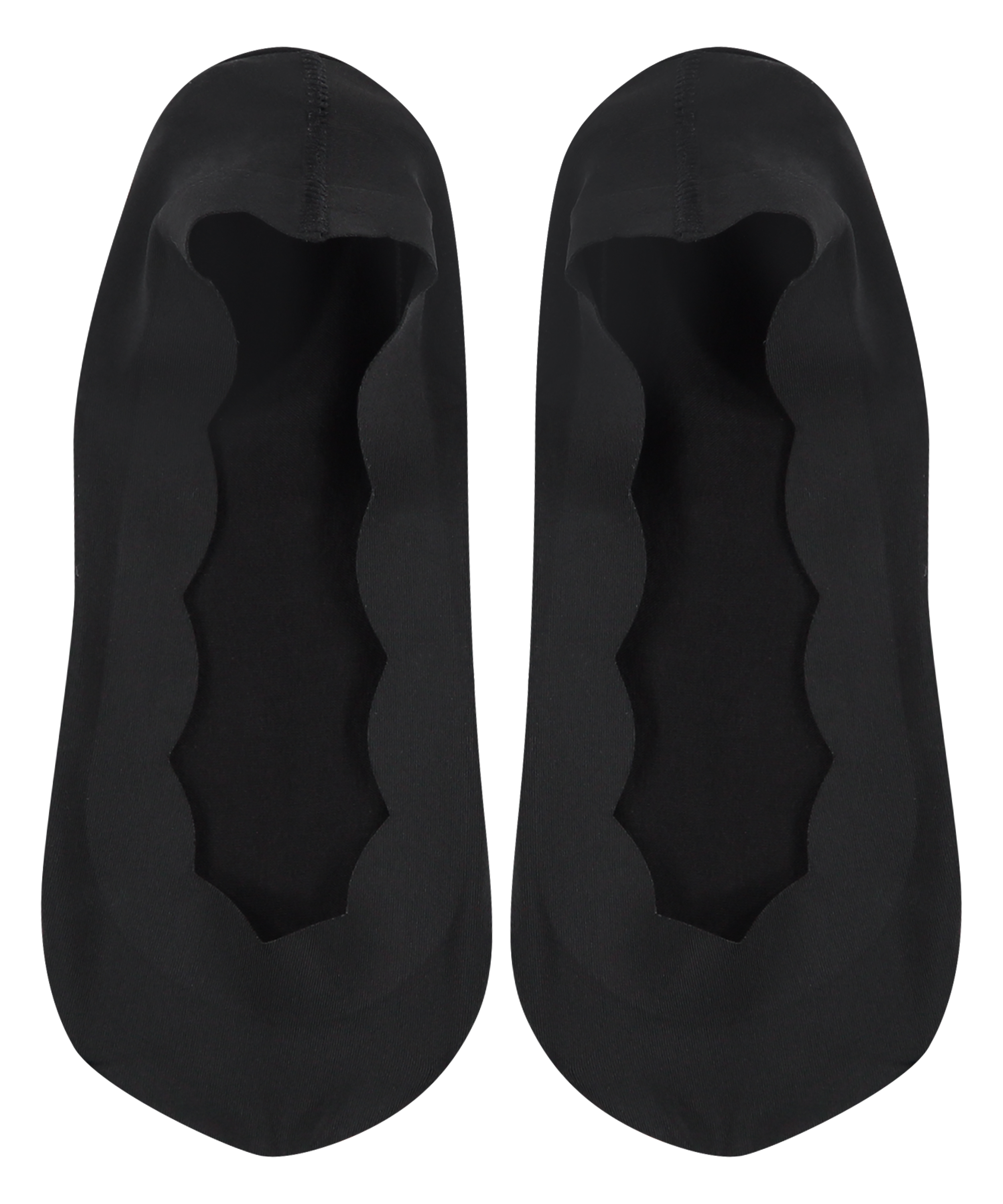 Lot de 2 paires de footies découpées au laser, Noir, main