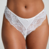 Slip brésilien jambes hautes Dora, Blanc