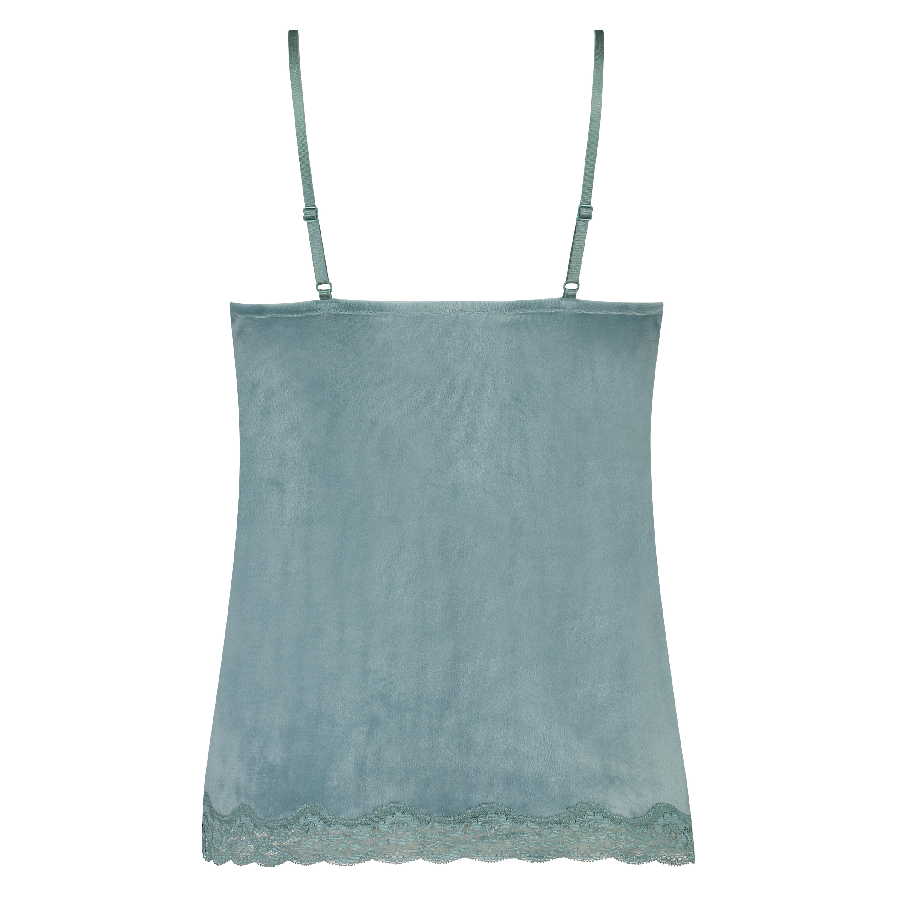 Camisole velours Dentelle, Vert, main