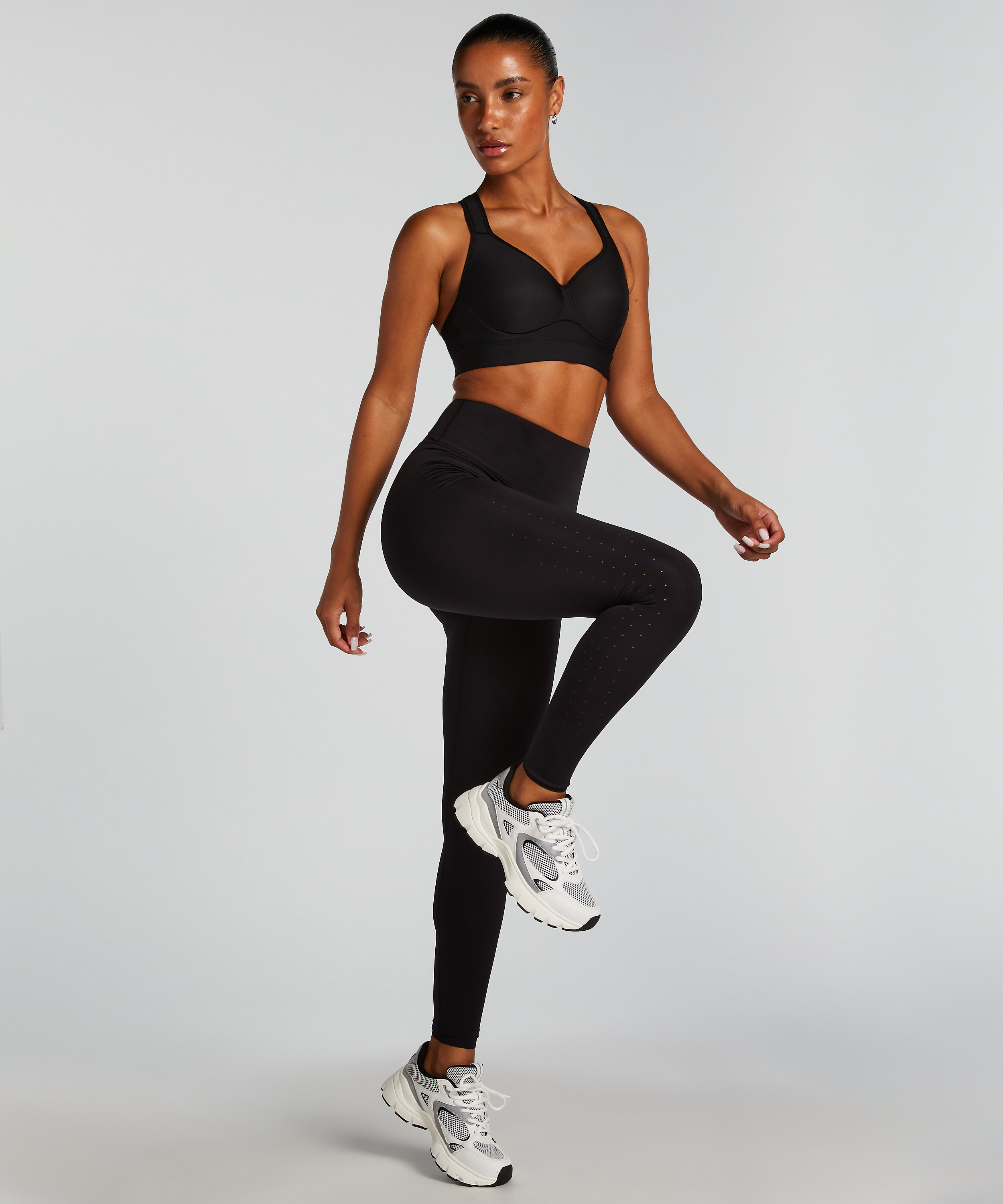 HKMX Leggings de sport performants, Noir, main