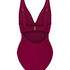 Maillot de bain à anneau froissé, Rouge