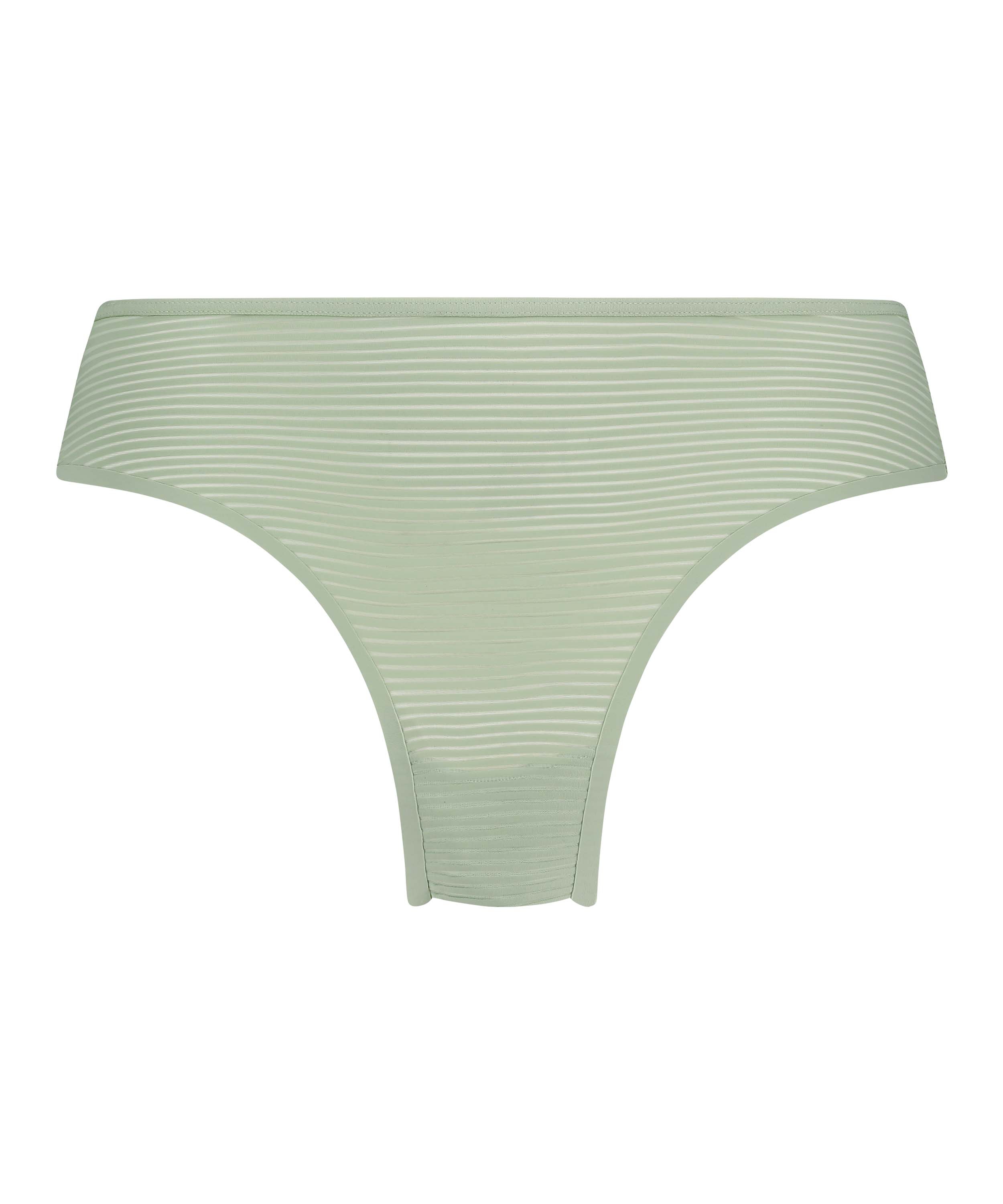 Slip brésilien invisible Stripe mesh, Vert, main