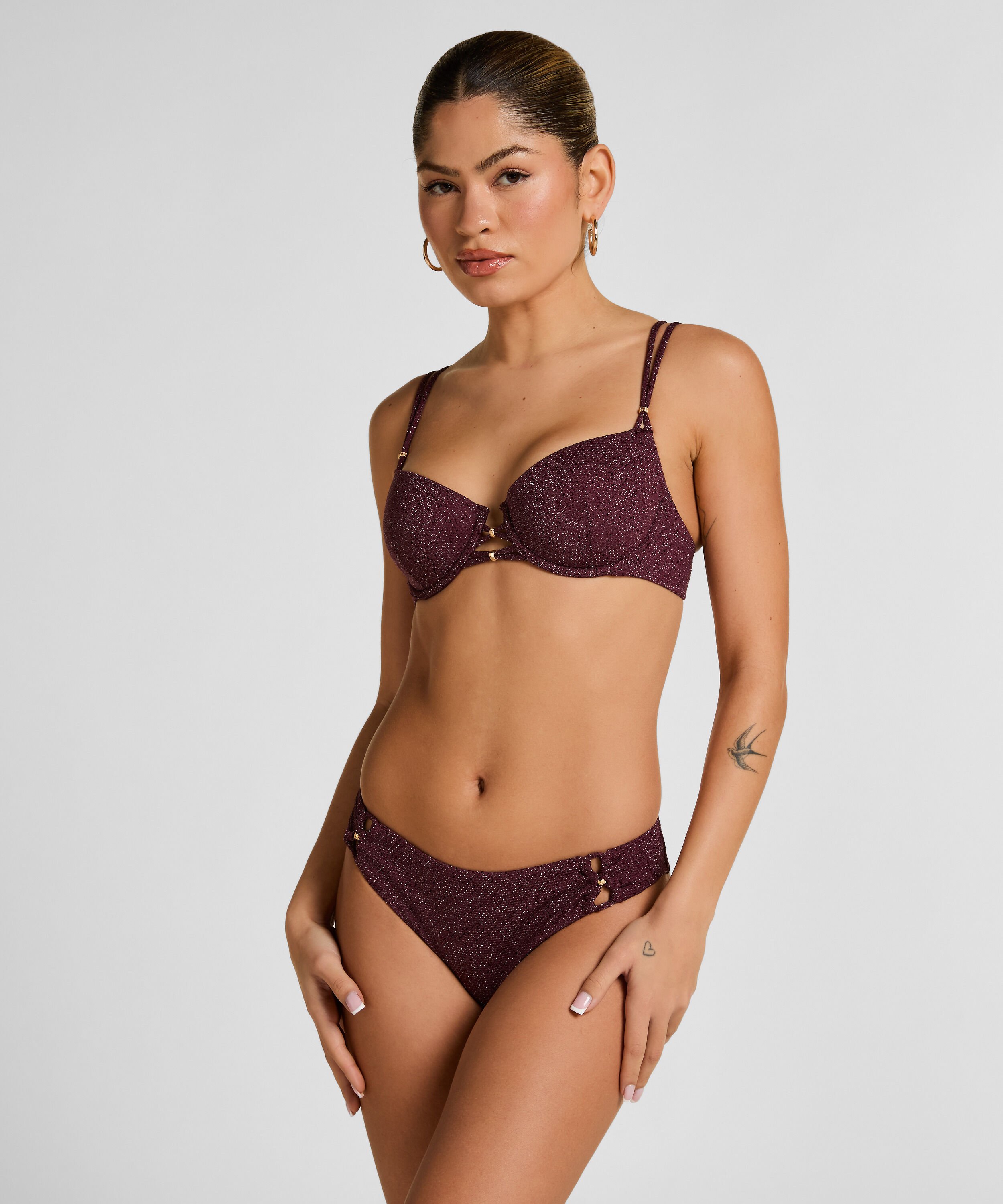 Culotte de Bikini Panama, Violet Culotte de Bikini Panama, Violet