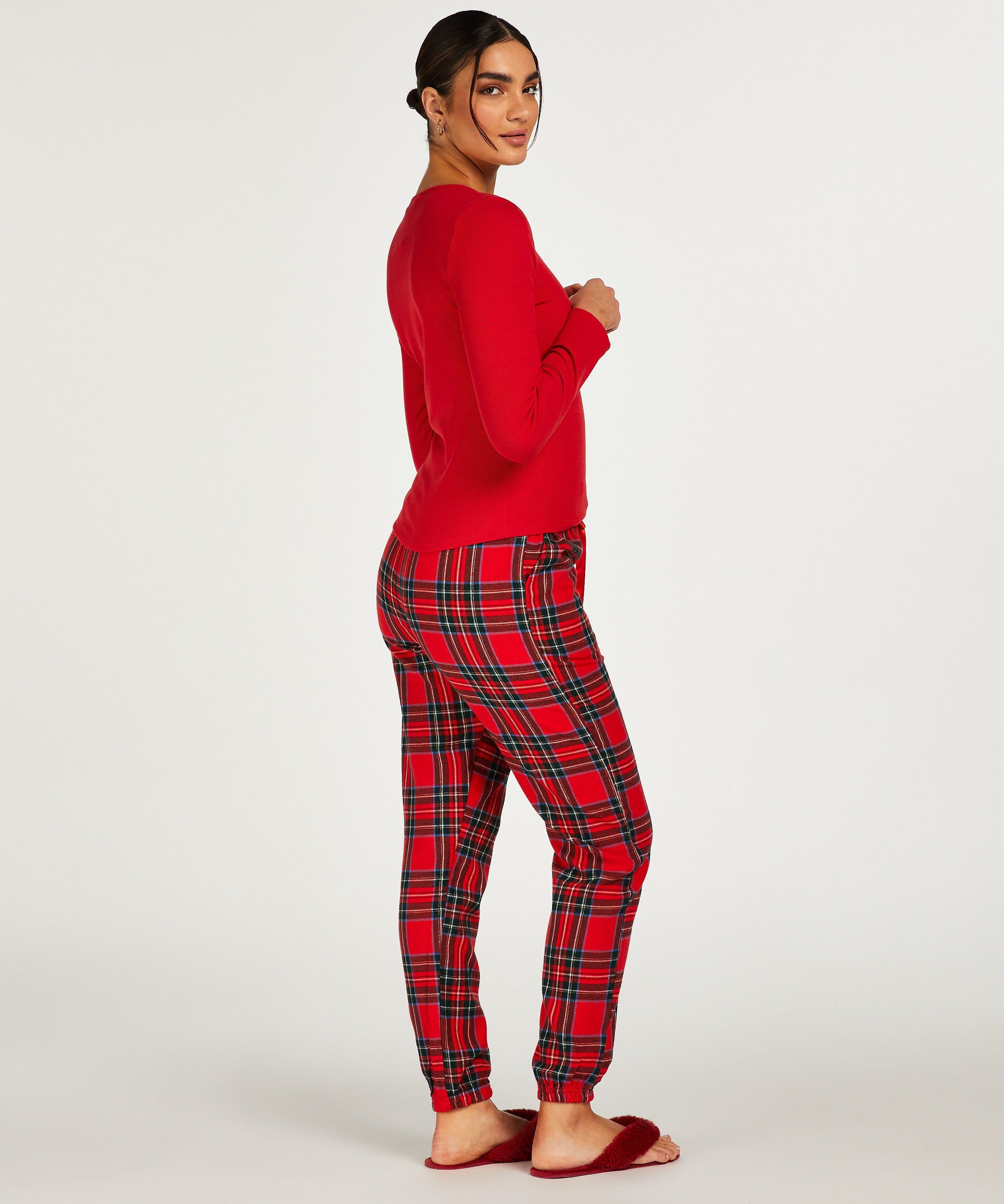 Pantalon de Pyjama Flanel, Rouge, main