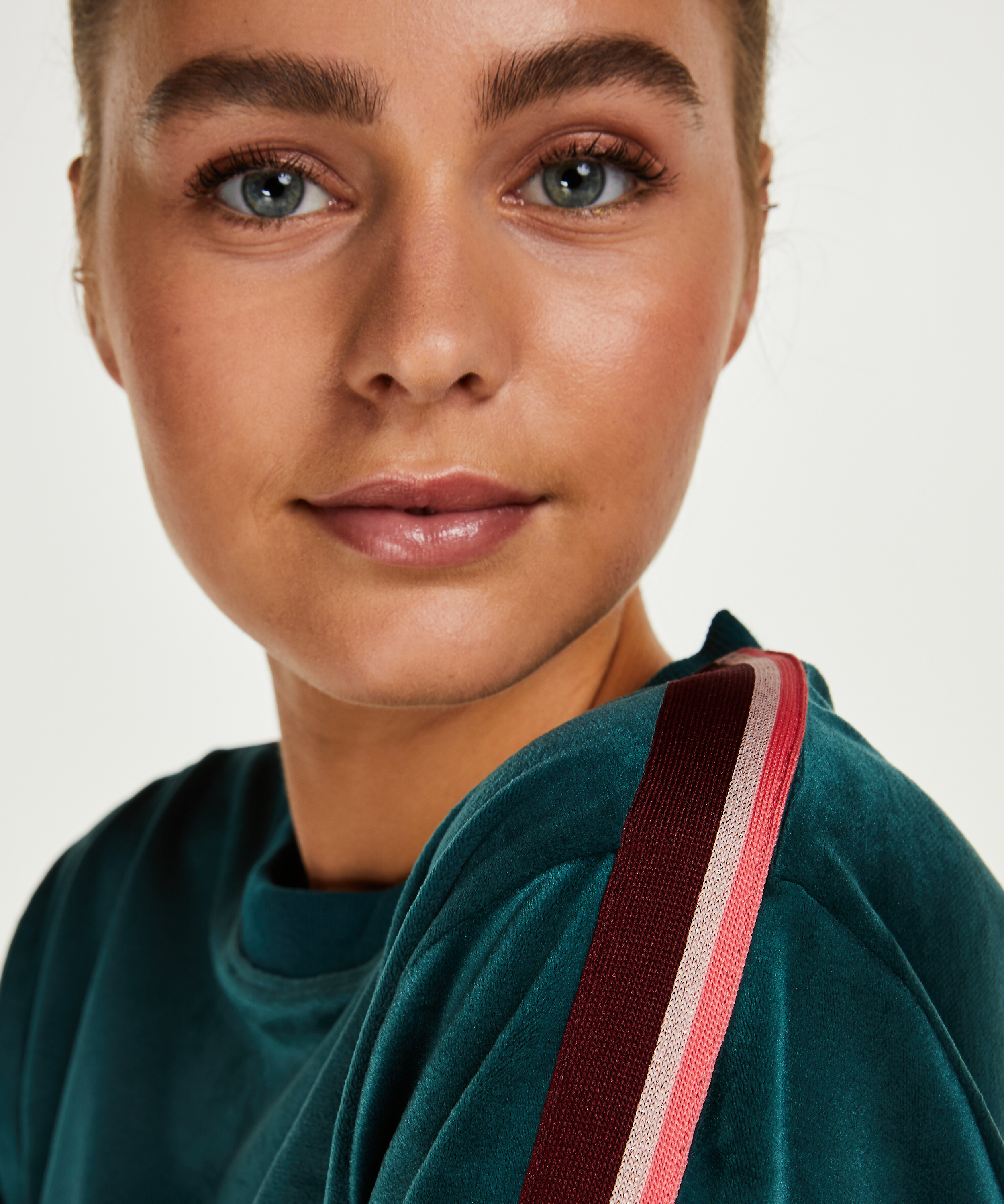 Top Velour Stripe, Vert, main