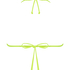 Bikini Crop Top fronc&eacute; Glow, Jaune
