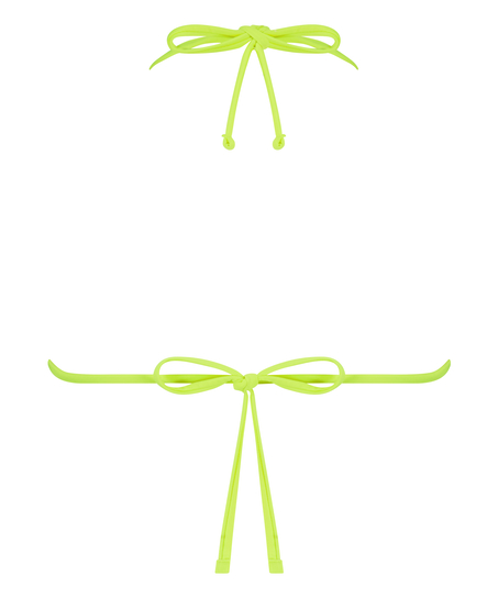 Bikini Crop Top fronc&eacute; Glow, Jaune