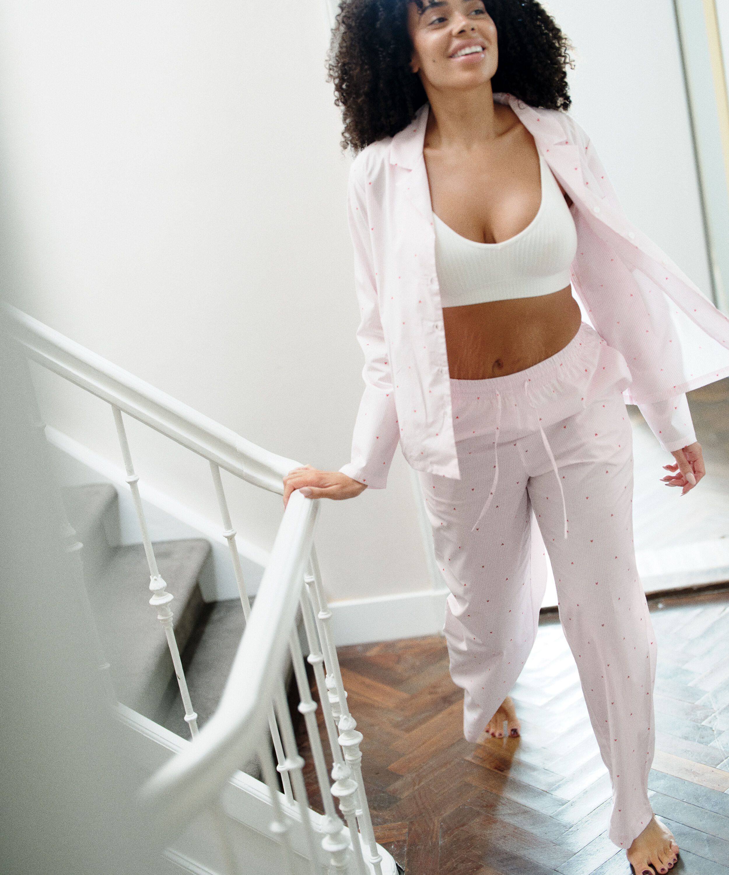 Pantalon Cotton Stripe Heart