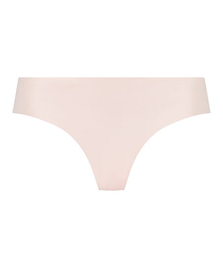 Slip brésilien invisible en coton, Rose