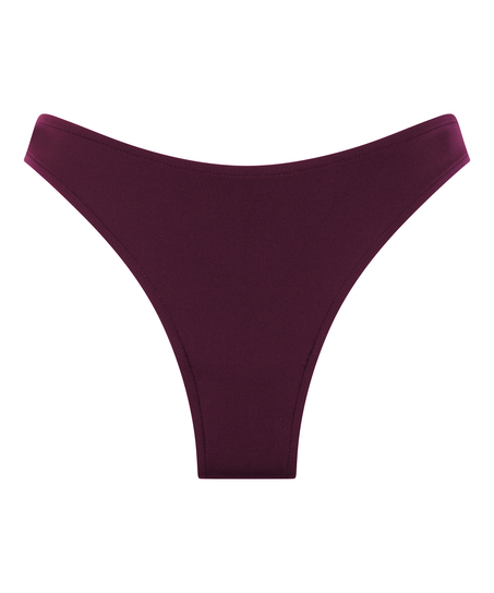 Bas de bikini à jambe haute en néoprène, Violet